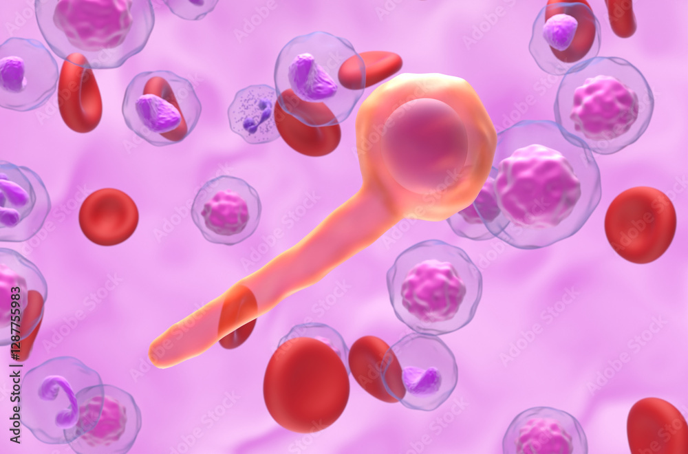 Clostridium Tetani Bacteria (tetanus neurotoxin) - 3d illustration ...