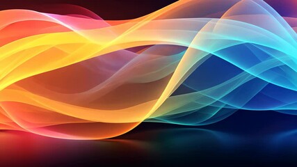 Poster - Dynamic rainbow-colored data torrent flowing across a dark background, showcasing vibrant motion and fluidity, illustrating the energy of digital information in a captivating visual display