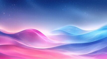 Poster - Vibrant waves of color abstract landscape digital art tranquil environment aesthetic viewpoint