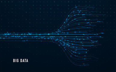 Poster - Abstract big data code representation. Modern high-tech data background. Graphic concept for your design
