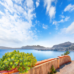 Wall Mural - splendid sunny day on cape zaferanno and national park orientata pizzo cane