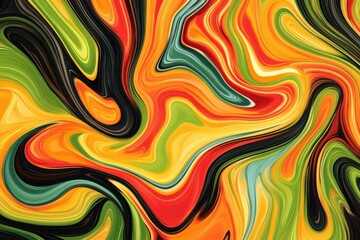 Poster - Fluid lines forming a vibrant abstract backdrop for contemporary designs and innovative concepts in art and technology