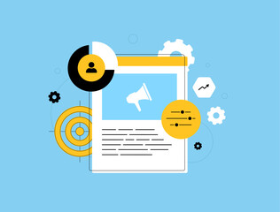 Poster - personalized advertising - user experience with targeted ads and interest-based advertising. ad cont