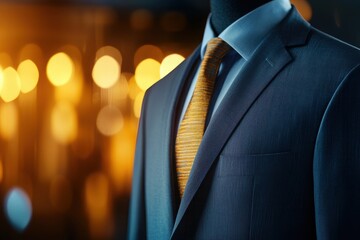 Wall Mural - Modern business attire showcase urban setting fashion photography evening environment close-up view professional elegance