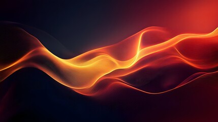 Poster - Vibrant abstract light patterns, dynamic swirling warm hues creating a sense of movement, perfect for modern designs or backgrounds.