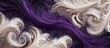 © Tabi - Chic frozen swirls in amethyst and cream, abstract ice pattern viewed from above on dark background.