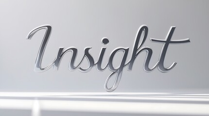 Poster - Exploring the concept of insight through elegant typography against a light backdrop