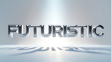Poster - Futuristic typography showcasing a sleek design concept with dimensional effects