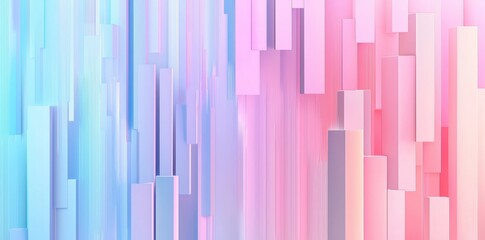 Poster - minimal generative art background featuring light holographic gradient hues