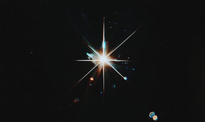 Poster - The PSD Light flare erupts in a glowing explosion of light, creating a radiant effect with shining rays reminiscent of a bright sun and a flashing burst