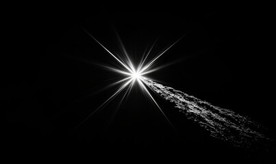 Poster - A brilliant flash of light explodes in a glowing PSD Light flare, emitting a shining sun-like effect with radiant rays