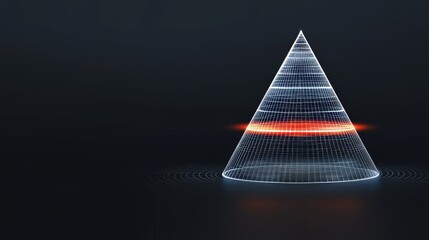 Poster - An abstract sky-fi themed background with a dark tone is accentuated by a neon figure created from laser