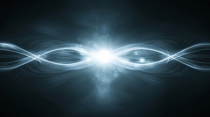 Poster - Vibrant neon futurism: cutting-edge motion technology, rapid light trails, swirling purple waves