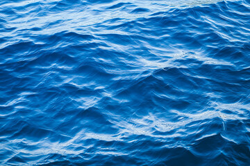 Poster - Deep blue ocean water with subtle wave patterns creating serene scene