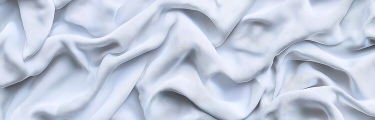 Poster - The white gray satin texture features a white silver fabric silk panorama background with a beautiful soft blur pattern and a natural look