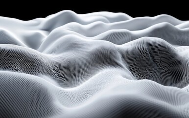 Fototapete - A 3D rendering of an abstract shape with intricate details set against a dynamic and futuristic backdrop