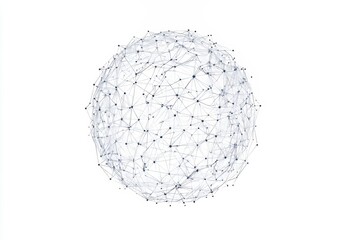 Poster - A modern background featuring a world globe and blockchain technology serves as the foundation for a global network concept, where technology connection and digital network come together, connecting