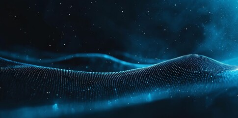 Poster - The background of modern data transformation and fiber optics represents a big data technology and the future of the internet in a modern design