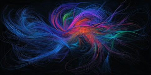Poster - Connection Lines are dynamic in nature, encompassing technology, digital, communication, science, network, data, and Information