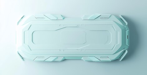 Poster - A futuristic interface featuring a blue control panel represents modern technology in an abstract form as a heads-up display