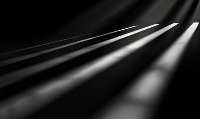 Poster - Spotlights with a glow effect are showcased on a dark background