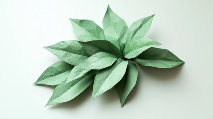Poster - A crafted paper plant resembling a succulent in a minimalist style