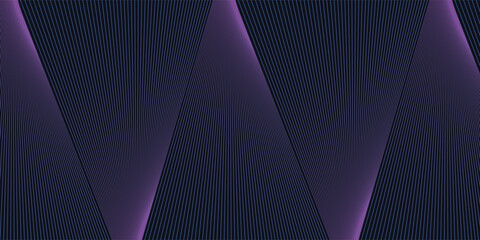 Poster - Abstract glowing wave lines on dark blue background. Dynamic wave pattern. Modern flowing wavy lines. Futuristic technology concept.
