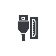 Poster - usb connector vector icon