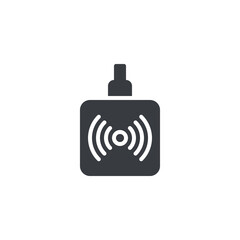 Poster - wireless charging pad vector icon