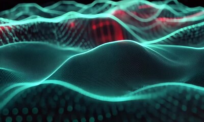 Canvas Print - 4K Abstract Motion Graphics with Fluidly Flowing and Color-Changing Neon Lines in Smooth Transitions