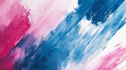 Poster - Hand-painted artistic brush stroke textures in vibrant pink and blue shades for creative projects and backgrounds