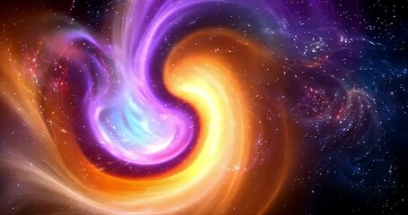 Wall Mural - Abstract swirling cosmic nebula in space, possible background for science fiction
