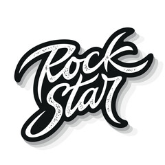 Wall Mural - rockstar word t-shirt design typography. creative hand drawn lettering art. rock related text. vecto
