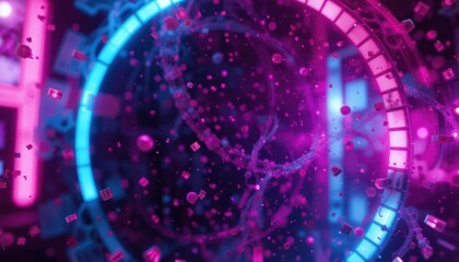 Poster - purple disco ball