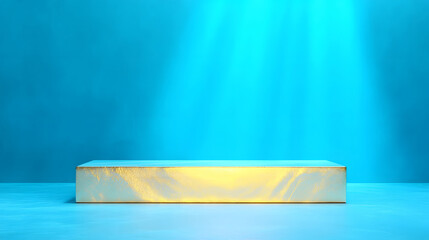 Poster - Abstract blue gold background, abstract blue texture with gold splash, blue luxury background concept illustration