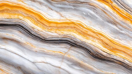 Poster - Weathering process concept. Elegant onyx surface with vibrant yellow and gray patterns, perfect for design projects.
