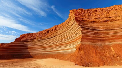 Poster - Weathering process idea. Majestic sandstone formations under a bright blue sky showcase nature's artistry.