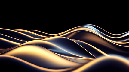 Poster - black gold abstract background, abstract black gold background design line style