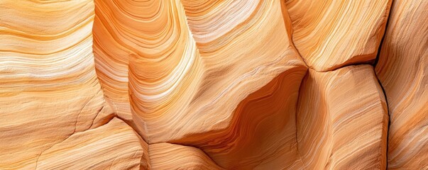 Poster - Weathering process concept. Abstract patterns in orange sandstone create a breathtaking natural landscape.