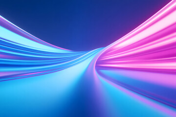 Poster - 3D rendered sci-fi extended background, blue futuristic technological space scene illustration