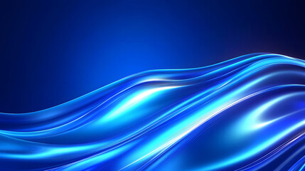Poster - 3D rendered sci-fi extended background, blue futuristic technological space scene illustration