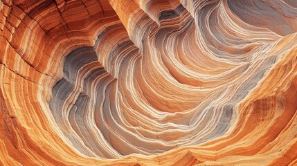 Poster - Weathering process concept. Stunning natural formation with colorful swirling patterns and intricate textures.