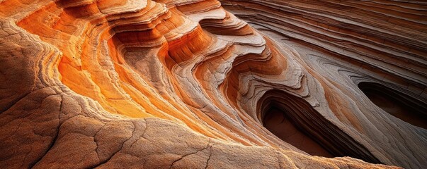 Poster - Weathering process concept. Stunning natural rock formations create mesmerizing patterns in vibrant colors.