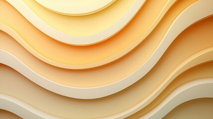 Poster - Abstract layered design in soft orange and cream tones.