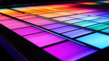 Poster - Close-up of a digital design tablet, with color swatches, pens, and an empty space for graphic copy.
