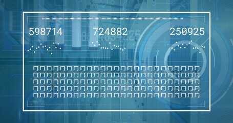 Poster - image of data processing over computer servers