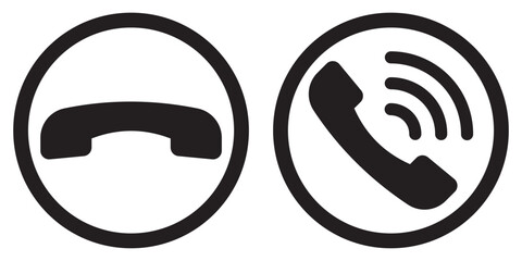 Poster - Phone icon vector. Telephone icons collection. Mobile icon symbol set. EPS 10.