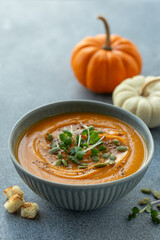 Wall Mural - savory pumpkin cream soup