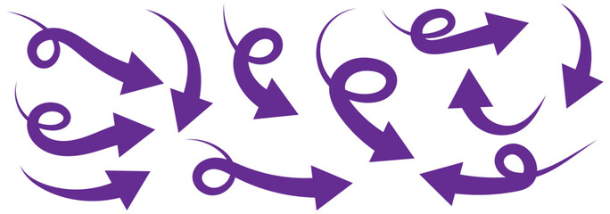 Leinwandbilder - Elegant arrows set for business plan, presentation and education. Sign, Symbol, Hand drawn arrow collection. EPS 10.