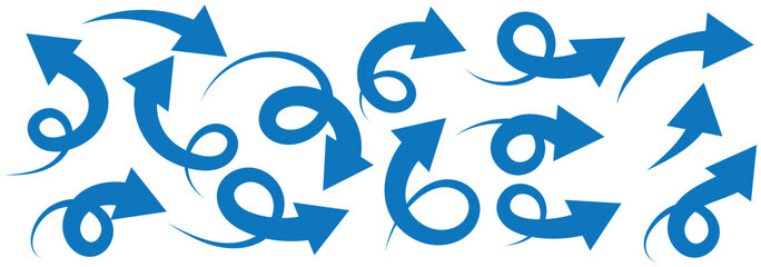 Poster - Curved arrow icons. curved arrows set. arrow symbol collection. vector. EPS 10.